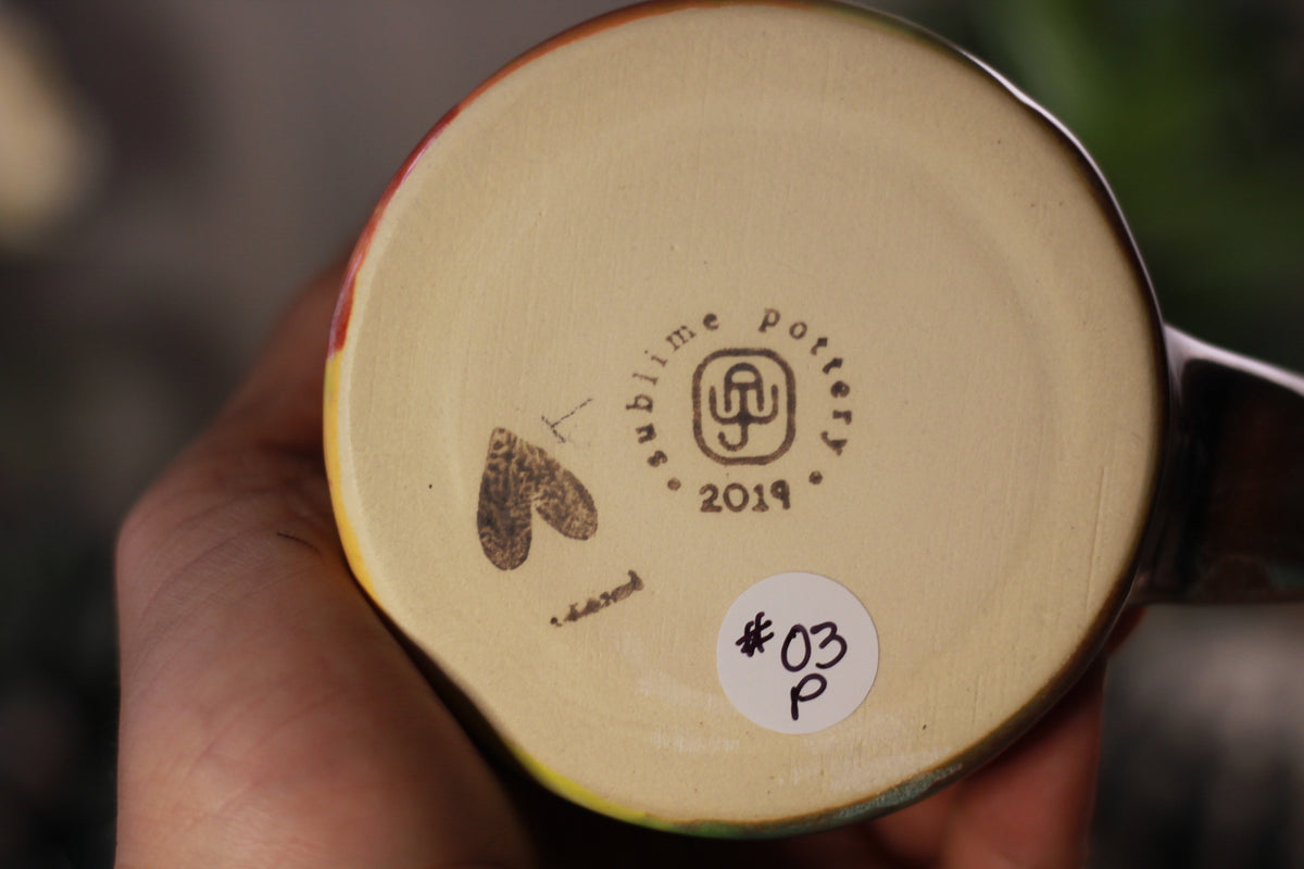 03-P Barely Flared Notched Mug, 13 oz.