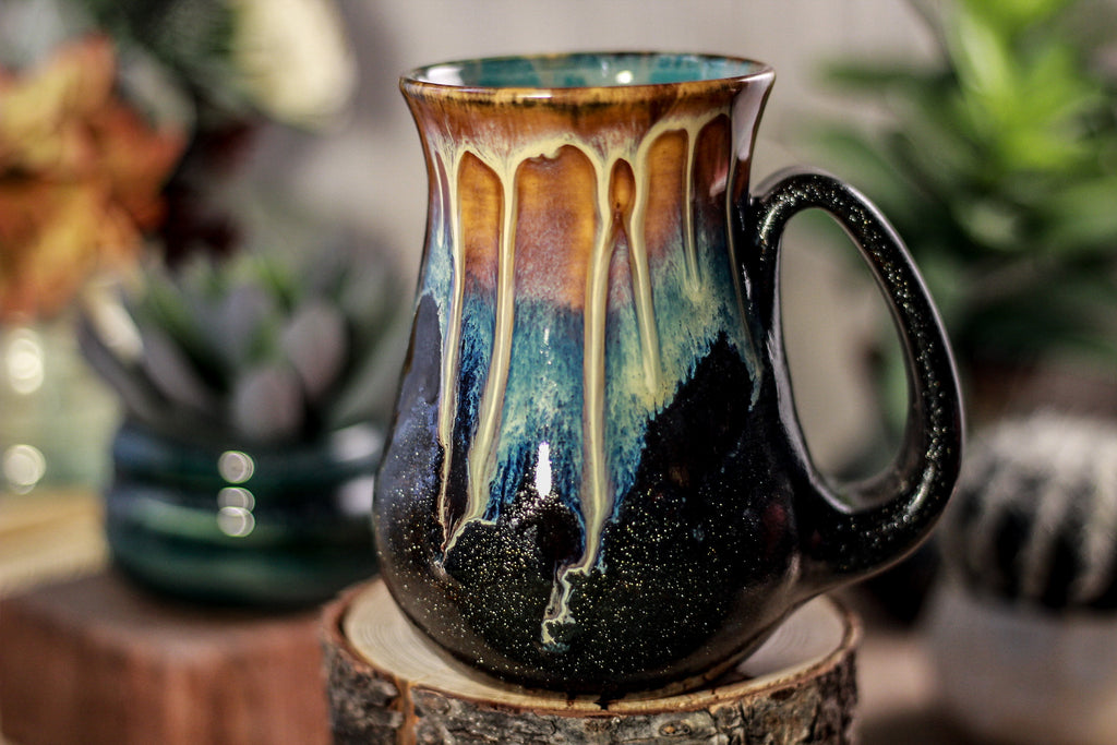 01-D PROTOTYPE Electric Wave Barely Flared Mug - TOP SHELF MISFIT, 15 oz.
