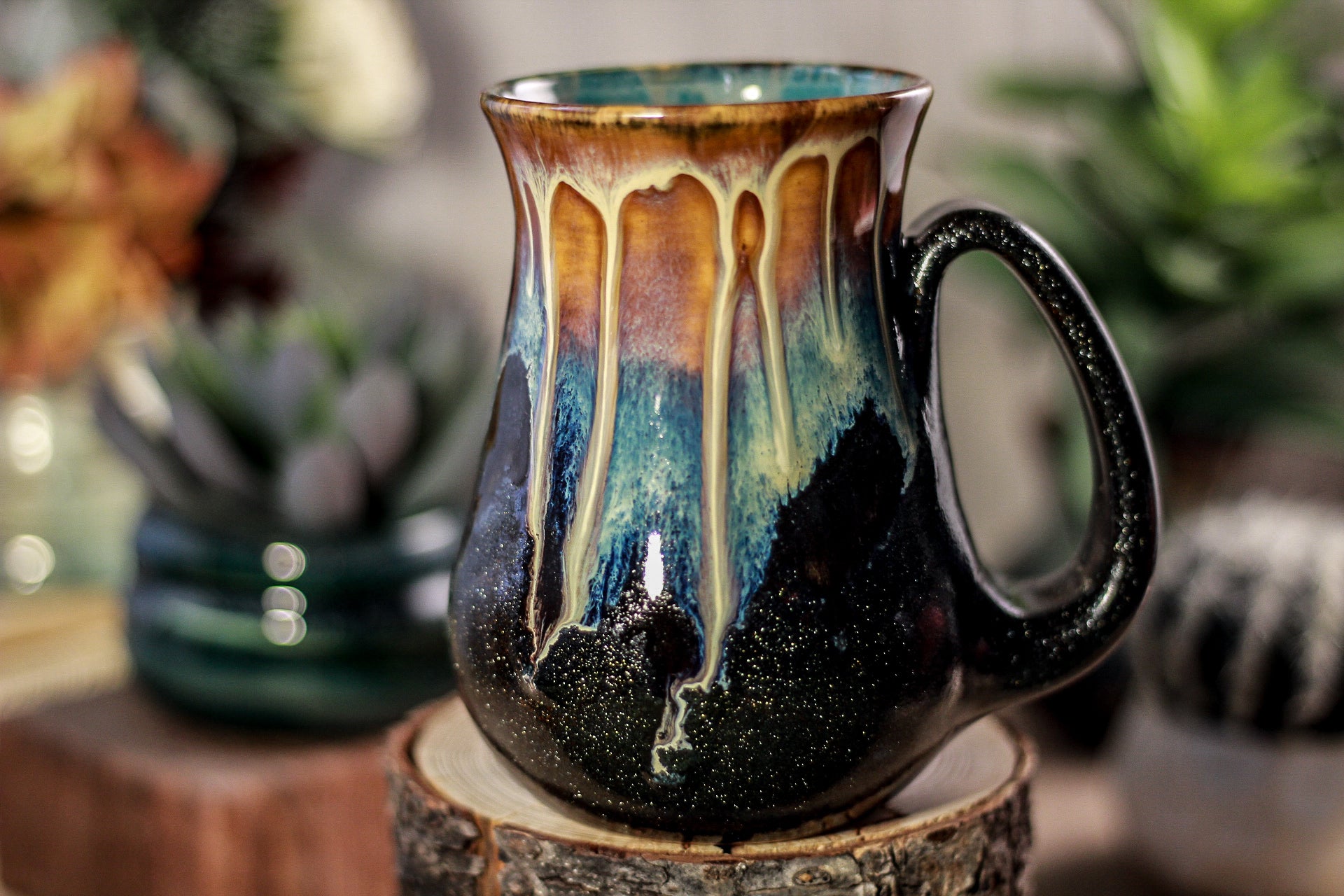 01-D PROTOTYPE Electric Wave Barely Flared Mug - TOP SHELF MISFIT, 15 oz.