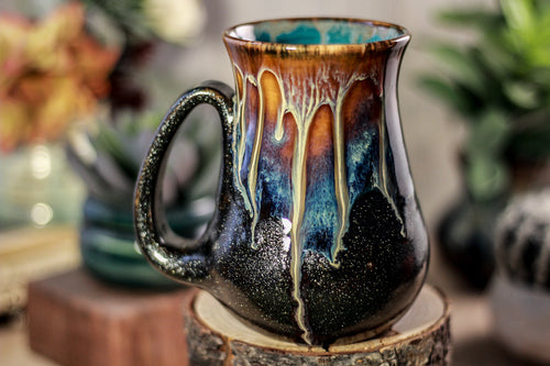 01-D PROTOTYPE Electric Wave Barely Flared Mug - TOP SHELF MISFIT, 15 oz.