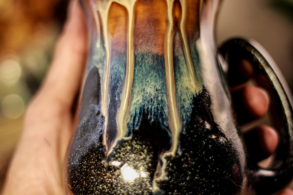 01-D PROTOTYPE Electric Wave Barely Flared Mug - TOP SHELF MISFIT, 15 oz.