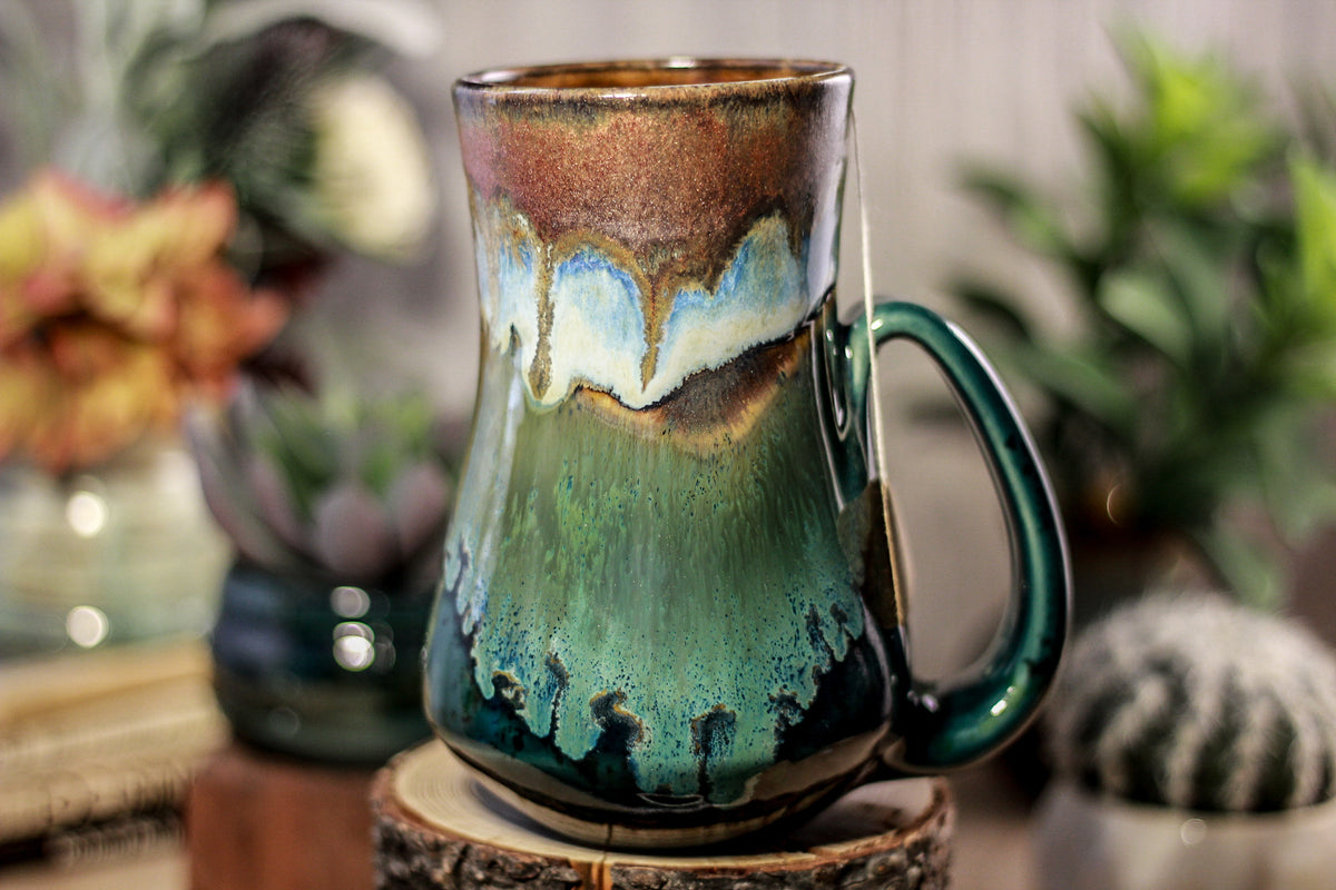 15-B Copper Agate Barely Flared Notched Mug - TOP SHELF MISFIT, 20 oz.
