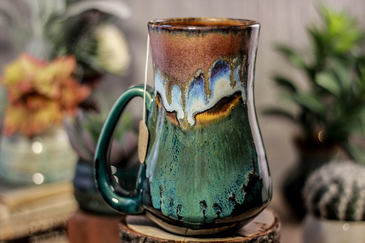 15-B Copper Agate Barely Flared Notched Mug - TOP SHELF MISFIT, 20 oz.