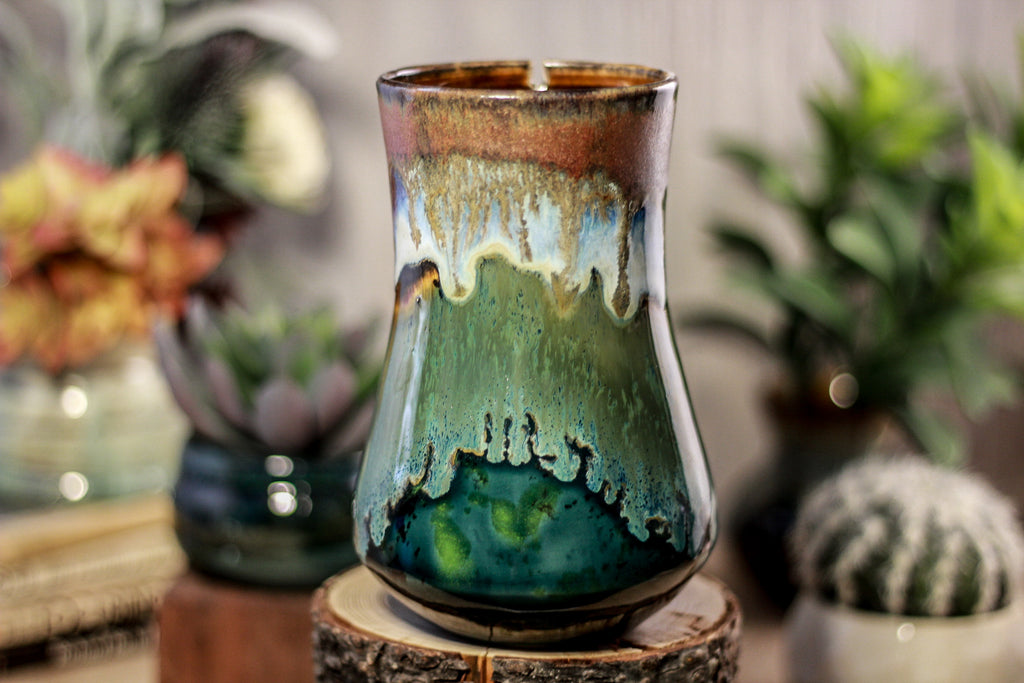 15-B Copper Agate Barely Flared Notched Mug - TOP SHELF MISFIT, 20 oz.