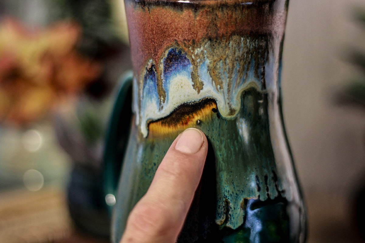 15-B Copper Agate Barely Flared Notched Mug - TOP SHELF MISFIT, 20 oz.