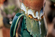 Load image into Gallery viewer, 15-B Copper Agate Barely Flared Notched Mug - TOP SHELF MISFIT, 20 oz.