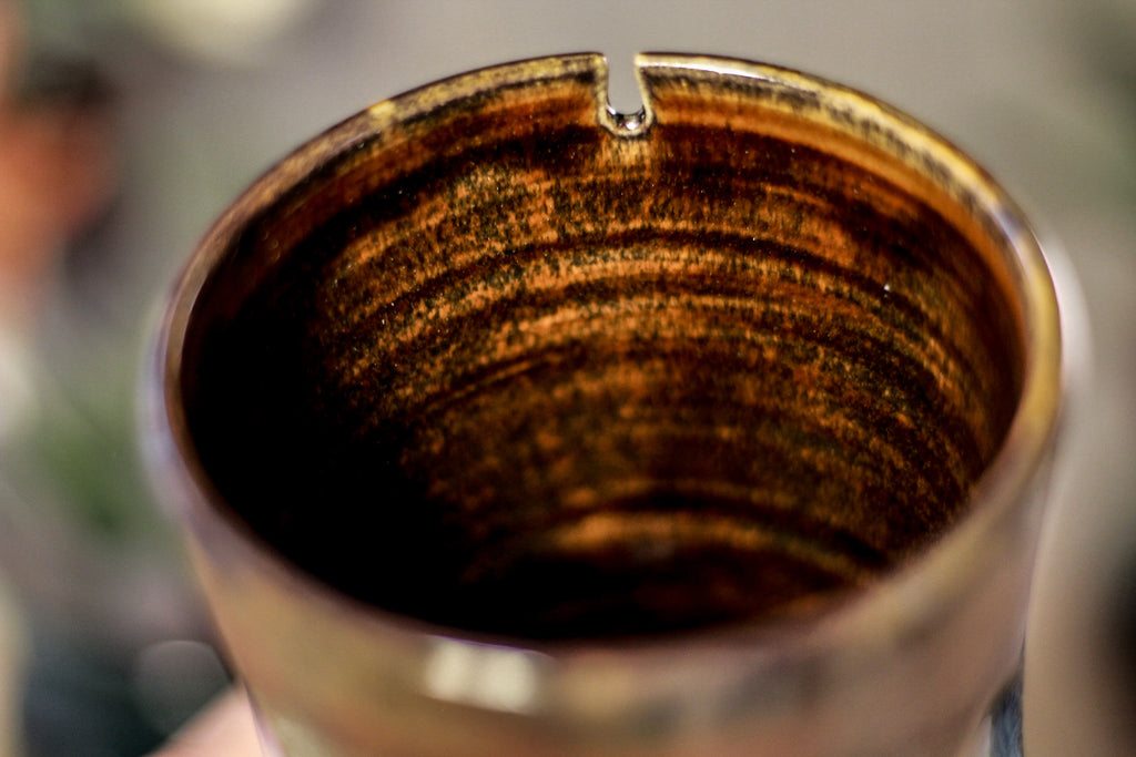 15-B Copper Agate Barely Flared Notched Mug - TOP SHELF MISFIT, 20 oz.