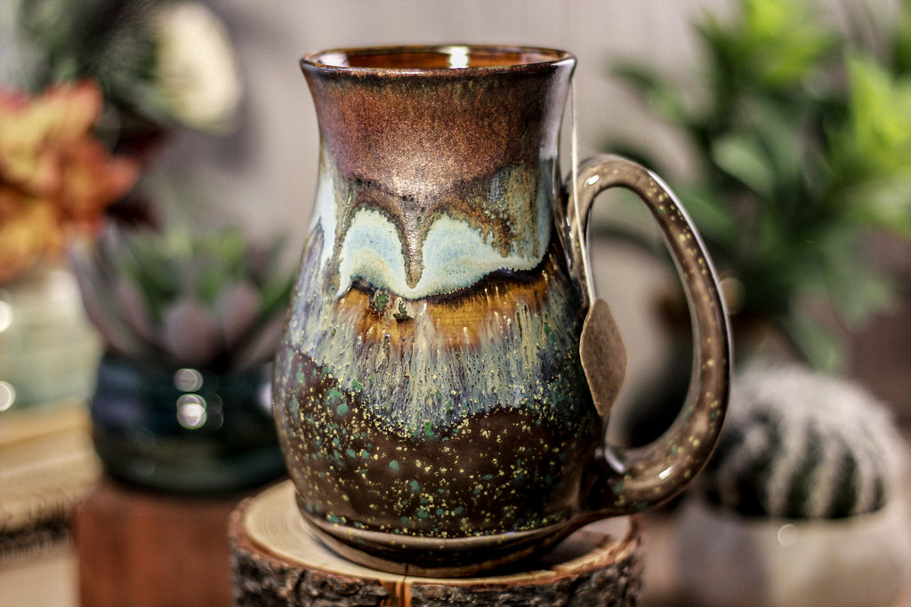 17-B Copper Agate Barely Flared Notched Mug -  MISFIT, 17 oz. - 10% off