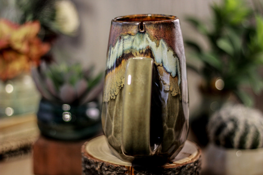 18-B Copper Agate Crystal Notched Mug - TOP SHELF, 15 oz.