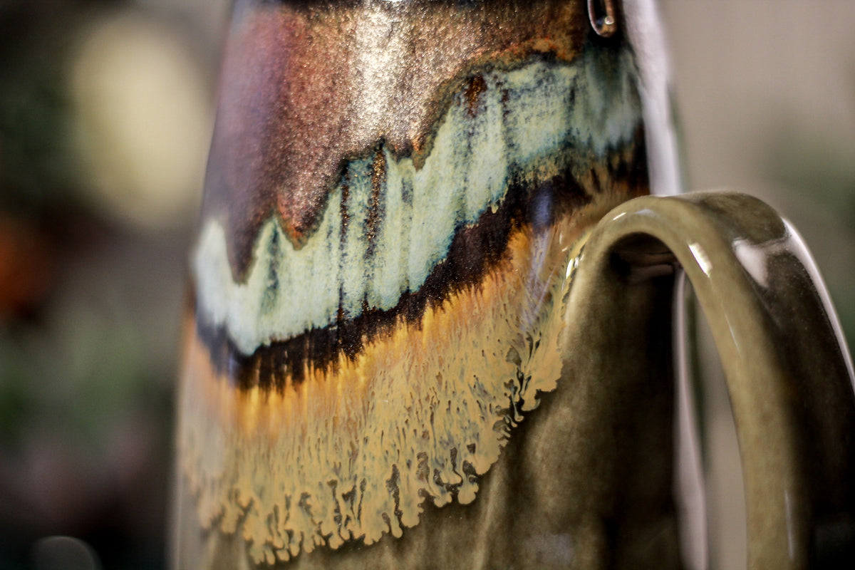 18-B Copper Agate Crystal Notched Mug - TOP SHELF, 15 oz.