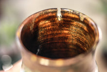 Load image into Gallery viewer, 19-B Copper Agate Barely Flared Notched Mug, 14 oz.
