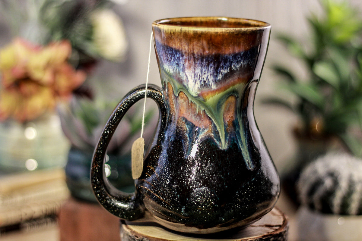 22-A New Earth Flared Notched Textured Mug, 17 oz.