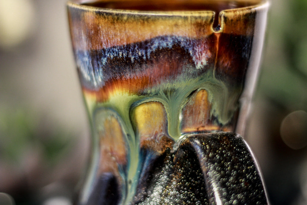 22-A New Earth Flared Notched Textured Mug, 17 oz.