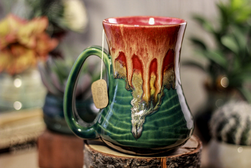 26-C Lava Falls Barely Flared Notched Textured Mug, 15 oz
