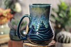37-E Astral Wave Flared Notched Textured Mug, 18 oz.