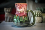 01-A Coral Mountain Meadow Barely Flared Acorn Mug - TOP SHELF, 22 oz.