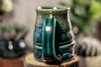 38-F Spanish Moss Barely Flared Textured Mug, 13 oz