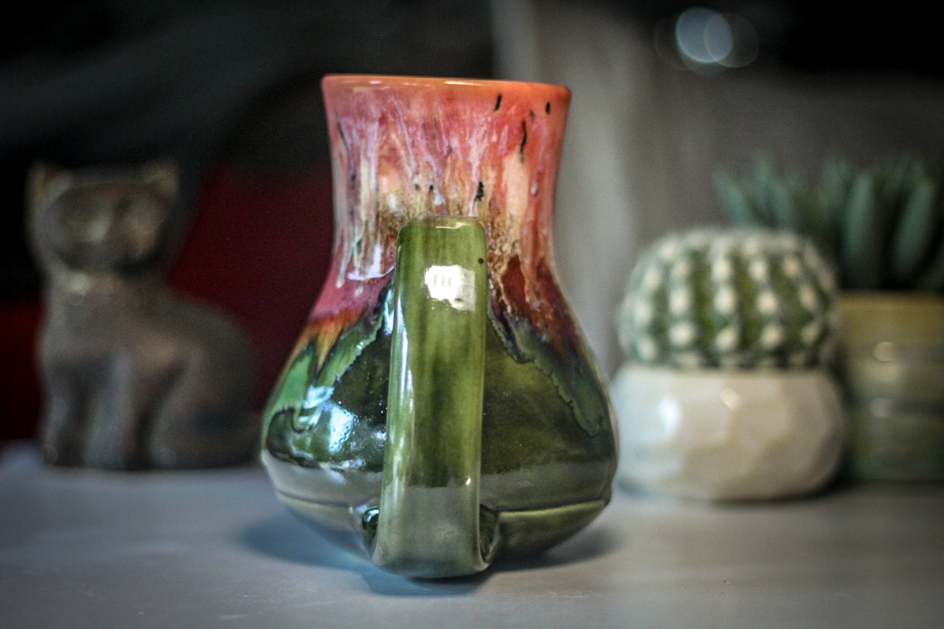 01-A Coral Mountain Meadow Barely Flared Acorn Mug - TOP SHELF, 22 oz.