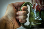 01-A Coral Mountain Meadow Barely Flared Acorn Mug - TOP SHELF, 22 oz.