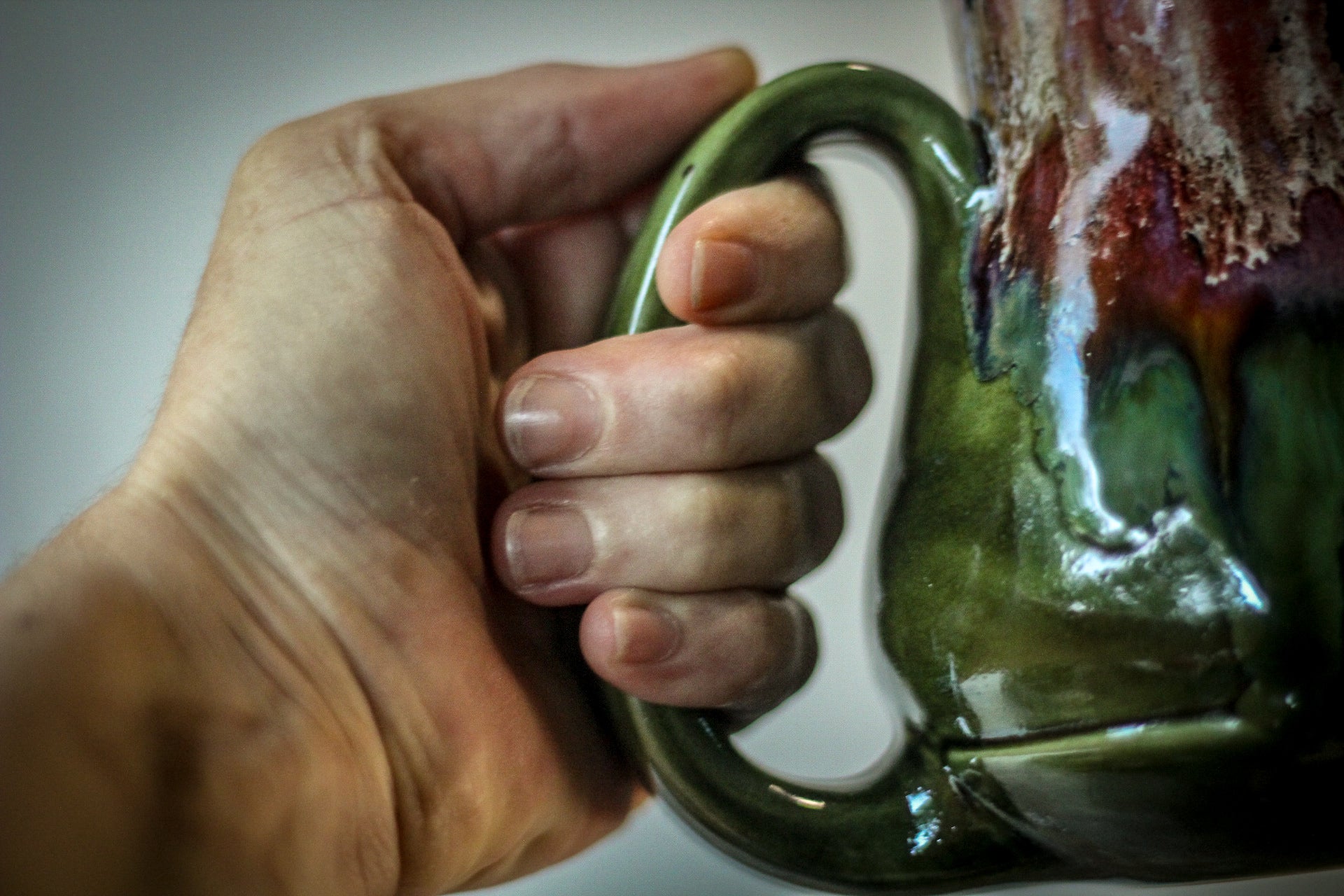 01-A Coral Mountain Meadow Barely Flared Acorn Mug - TOP SHELF, 22 oz.