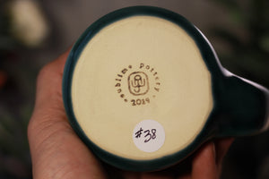 38-F Spanish Moss Barely Flared Textured Mug, 13 oz