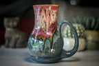02-A Coral Mountain Meadow Barely Flared Acorn Mug - TOP SHELF, 21 oz.