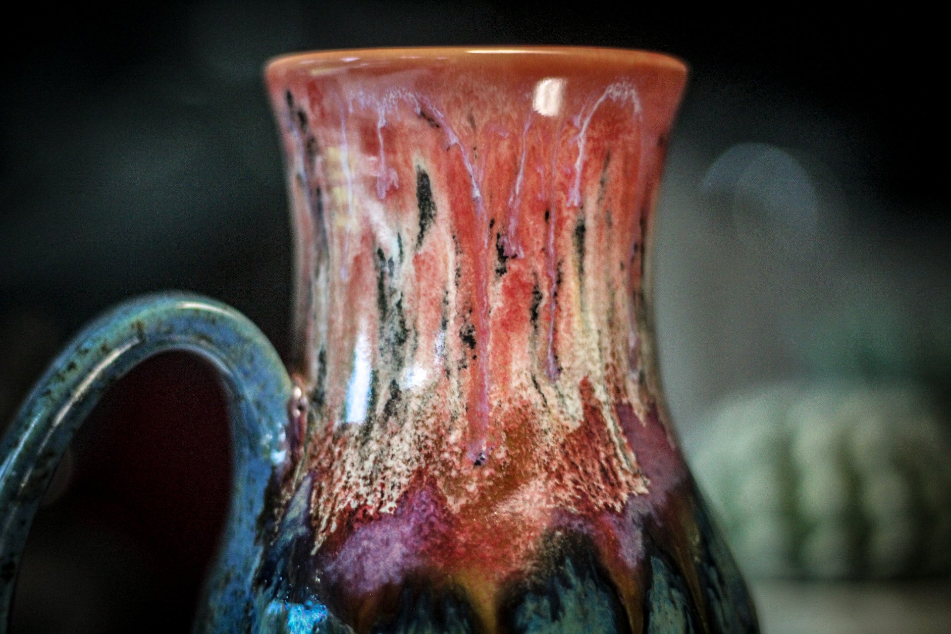 02-A Coral Mountain Meadow Barely Flared Acorn Mug - TOP SHELF, 21 oz.