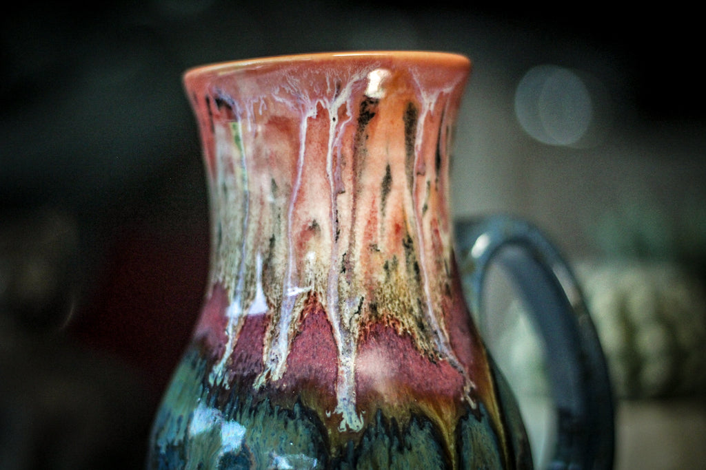 02-A Coral Mountain Meadow Barely Flared Acorn Mug - TOP SHELF, 21 oz.