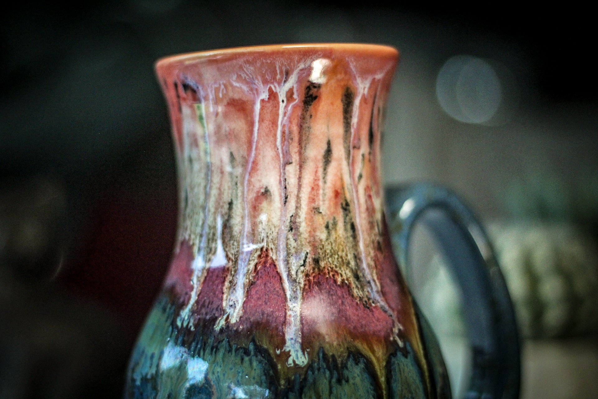 02-A Coral Mountain Meadow Barely Flared Acorn Mug - TOP SHELF, 21 oz.