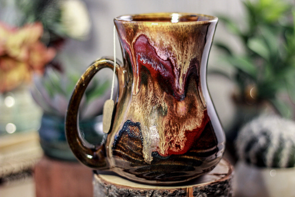 42-B Rainbow Grotto Flared Notched Textured Mug - TOP SHELF, 17 oz