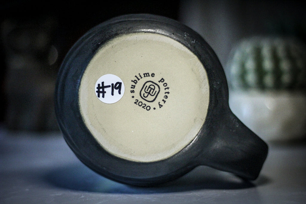 19-E PROTOTYPE Flared Textured Mug, 21 oz.