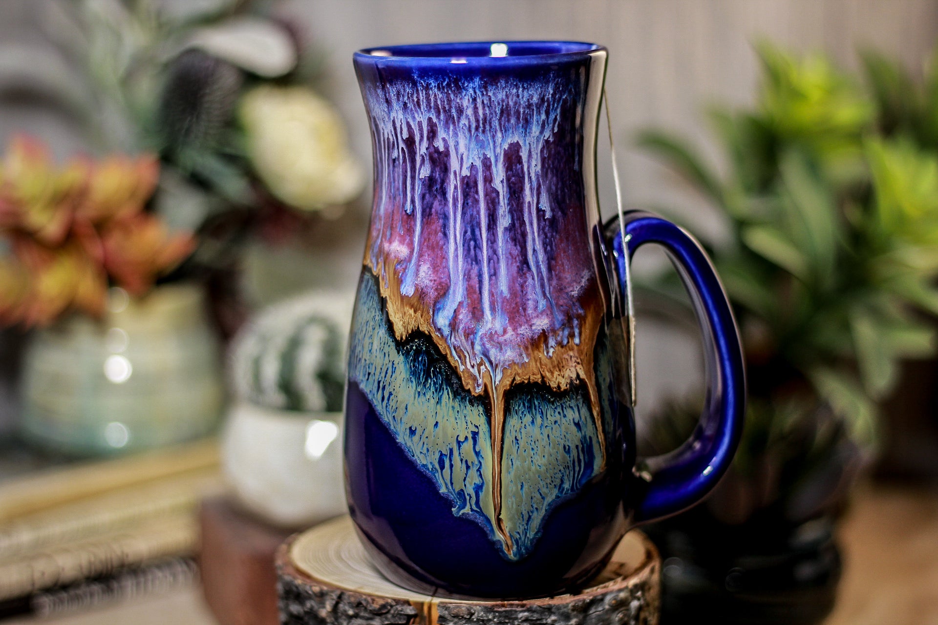 02-A PROTOTYPE Baja Sunset Barely Flared Notched Mug - TOP SHELF +, 18 oz.