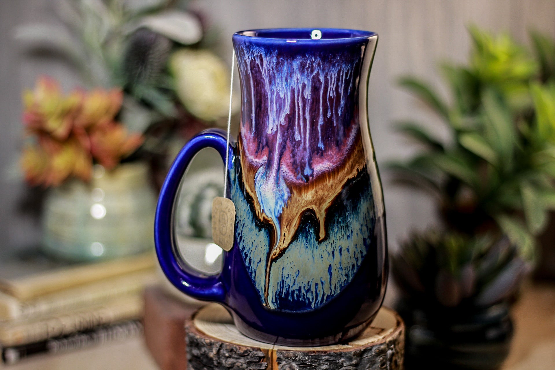 02-A PROTOTYPE Baja Sunset Barely Flared Notched Mug - TOP SHELF +, 18 oz.
