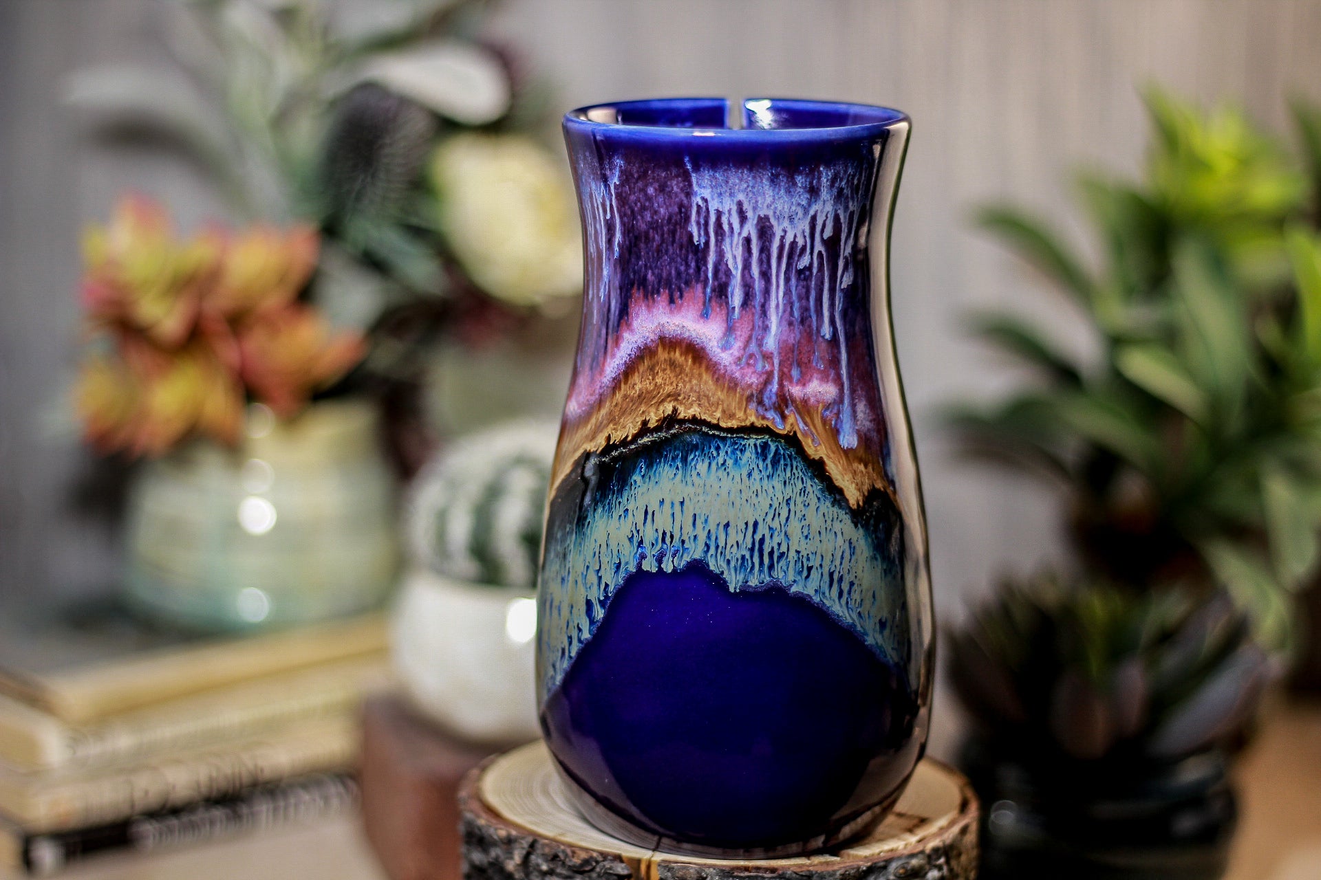 02-A PROTOTYPE Baja Sunset Barely Flared Notched Mug - TOP SHELF +, 18 oz.