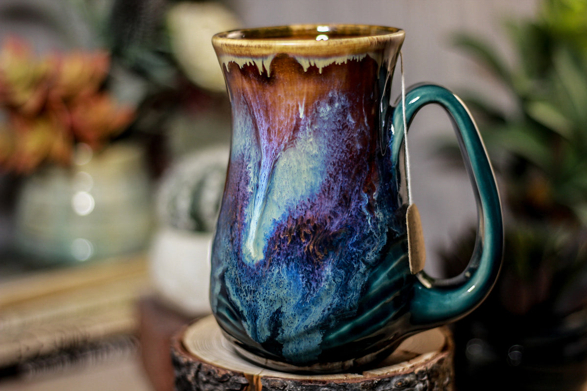 08-C PROTOTYPE Barely Flared Notched Textured Mug, 13 oz.