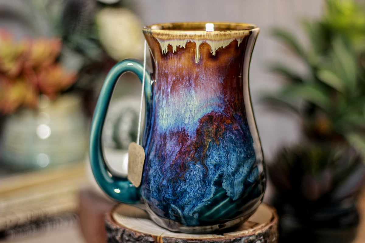08-C PROTOTYPE Barely Flared Notched Textured Mug, 13 oz.