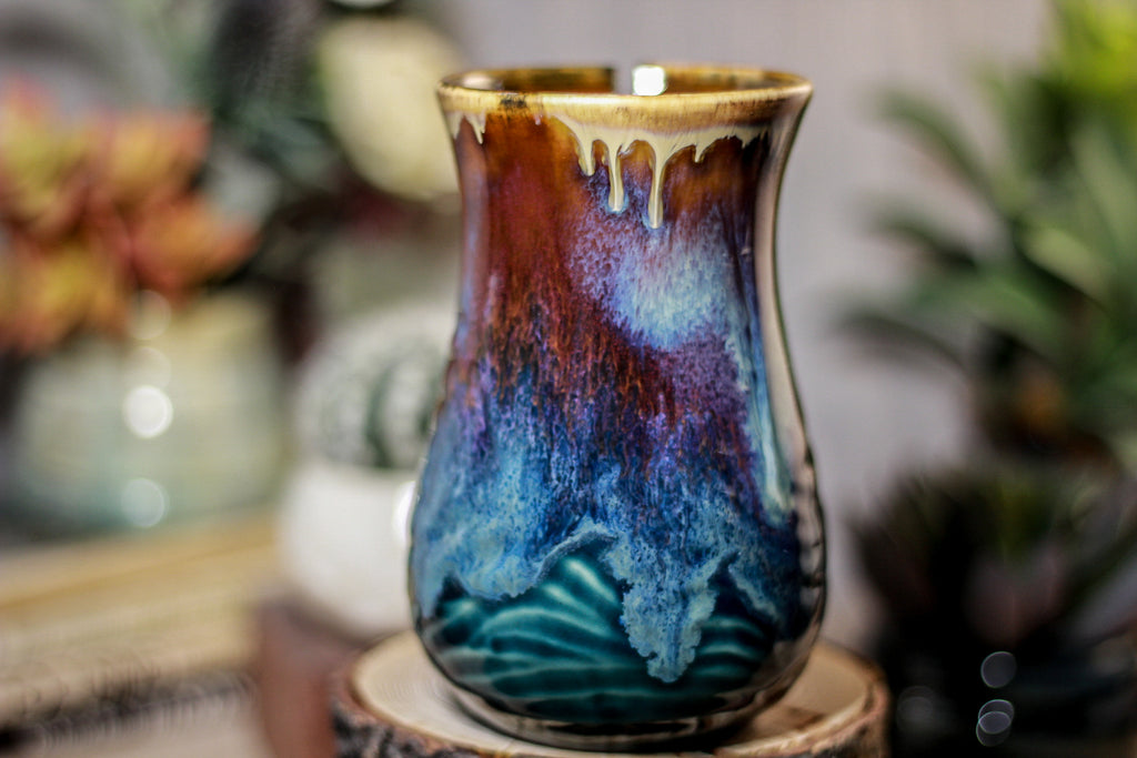 08-C PROTOTYPE Barely Flared Notched Textured Mug, 13 oz.