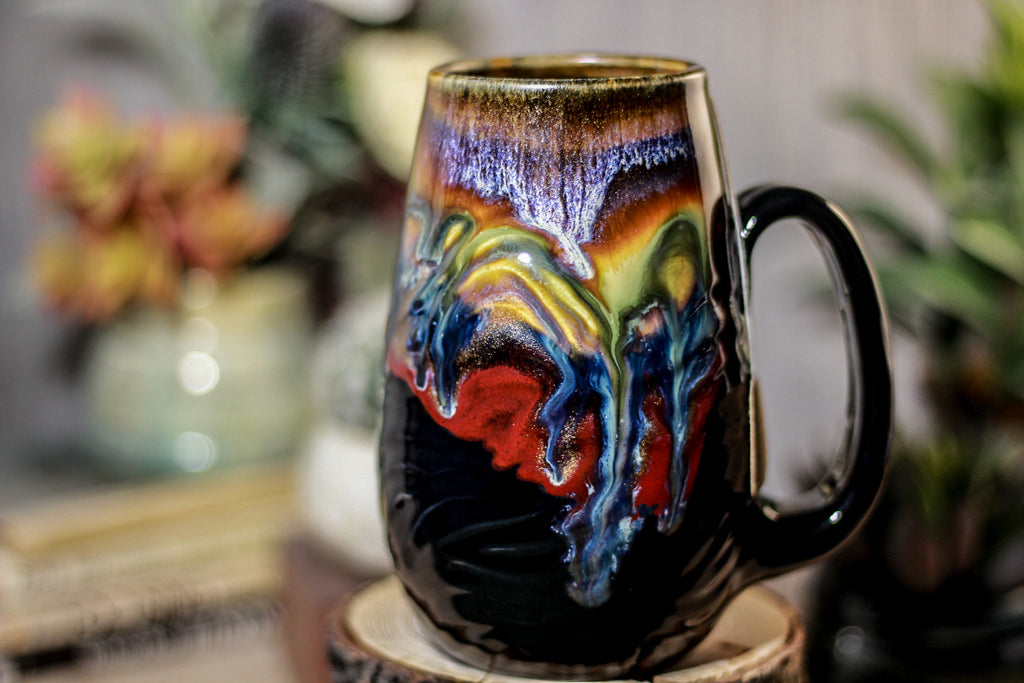 14-A New Earth Notched Textured Mug, 18 oz.