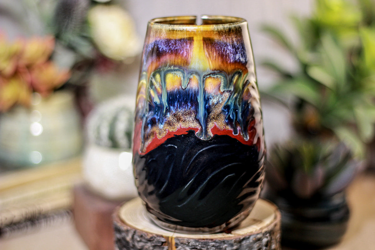 14-A New Earth Notched Textured Mug, 18 oz.
