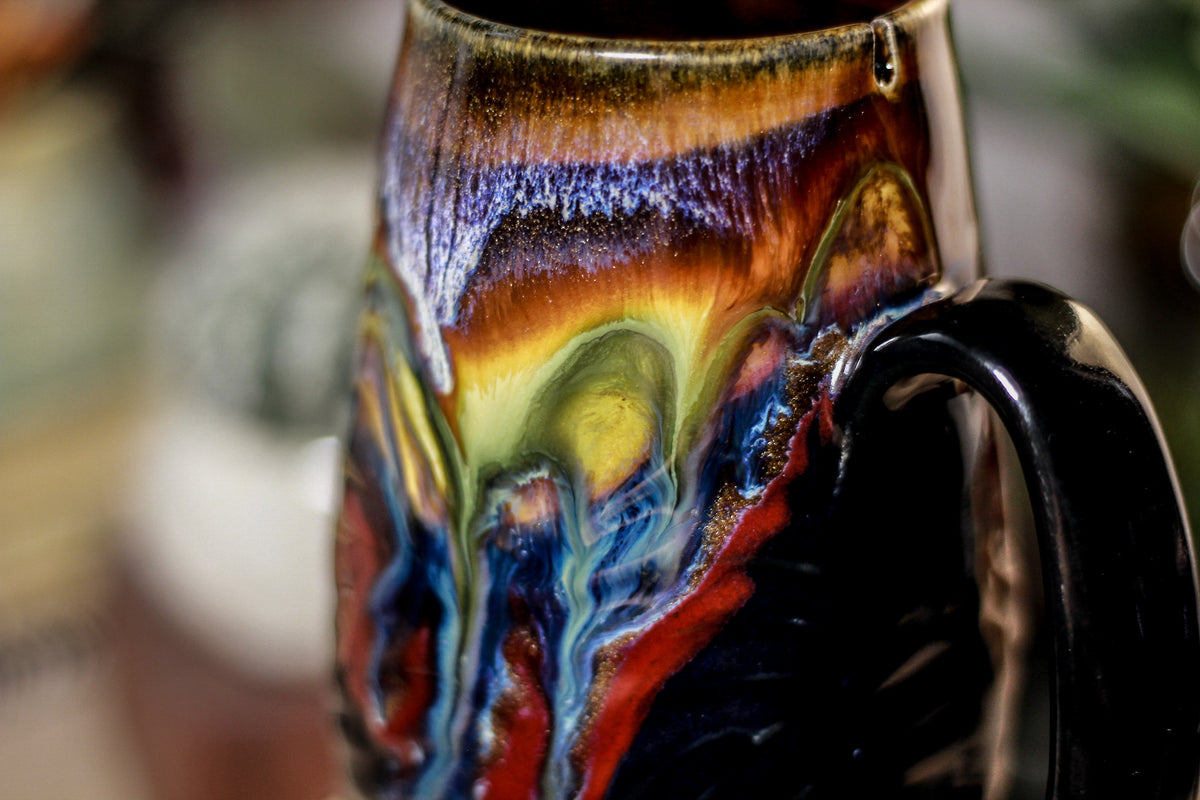 14-A New Earth Notched Textured Mug, 18 oz.