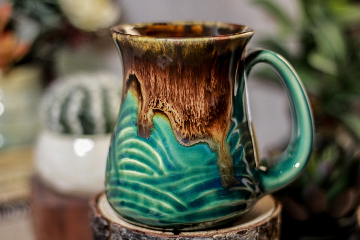 23-E PROTOTYPE Barely Flared Notched Textured Mug, 12 oz.