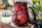 44-B Dragon's Blood Agate Barely Flared Notched  Mug, 16 oz.