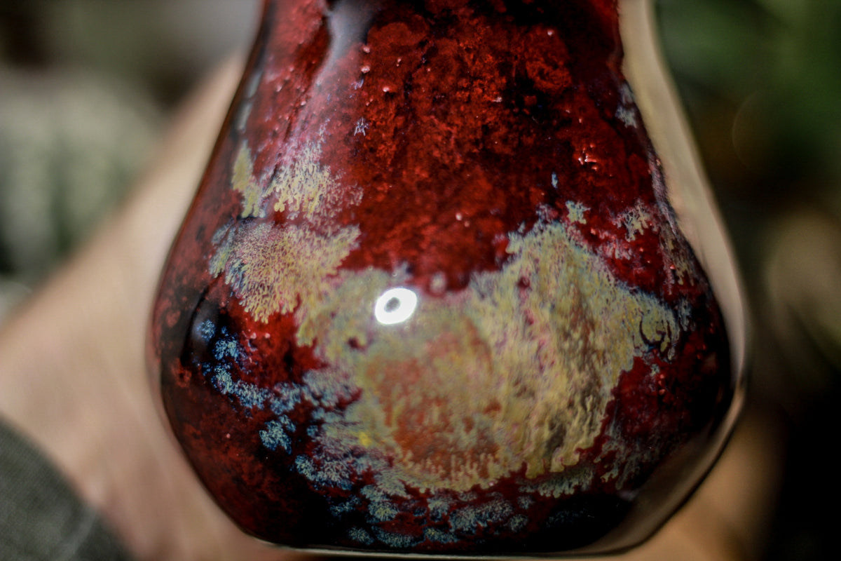 44-B Dragon's Blood Agate Barely Flared Notched  Mug, 16 oz.