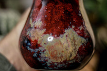 Load image into Gallery viewer, 44-B Dragon&#39;s Blood Agate Barely Flared Notched  Mug, 16 oz.