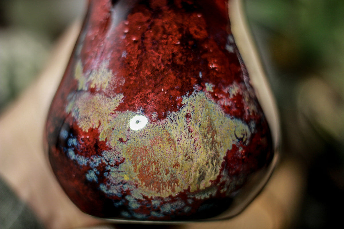 44-B Dragon's Blood Agate Barely Flared Notched  Mug, 16 oz.