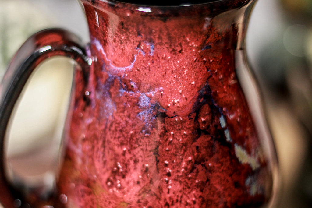44-B Dragon's Blood Agate Barely Flared Notched  Mug, 16 oz.