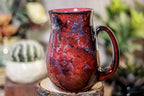 45-B Dragon's Blood Agate Barely Flared Notched  Mug, 16 oz.