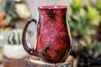 45-B Dragon's Blood Agate Barely Flared Notched  Mug, 16 oz.