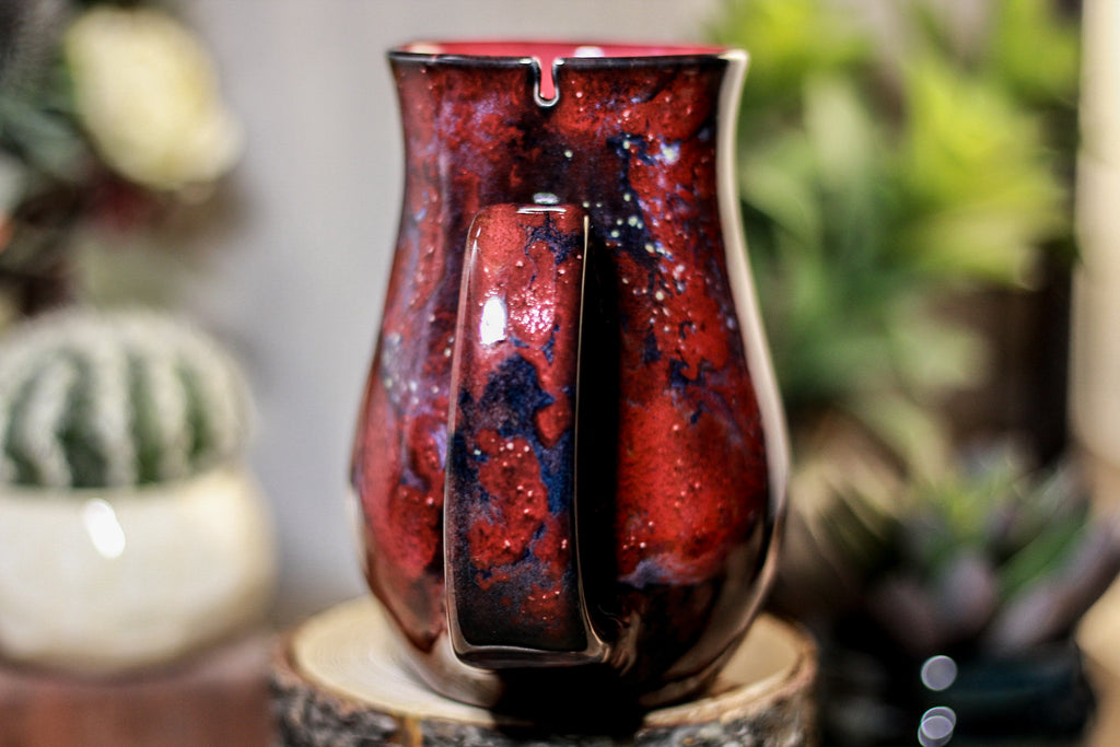 45-B Dragon's Blood Agate Barely Flared Notched  Mug, 16 oz.