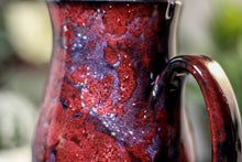 Load image into Gallery viewer, 45-B Dragon&#39;s Blood Agate Barely Flared Notched  Mug, 16 oz.